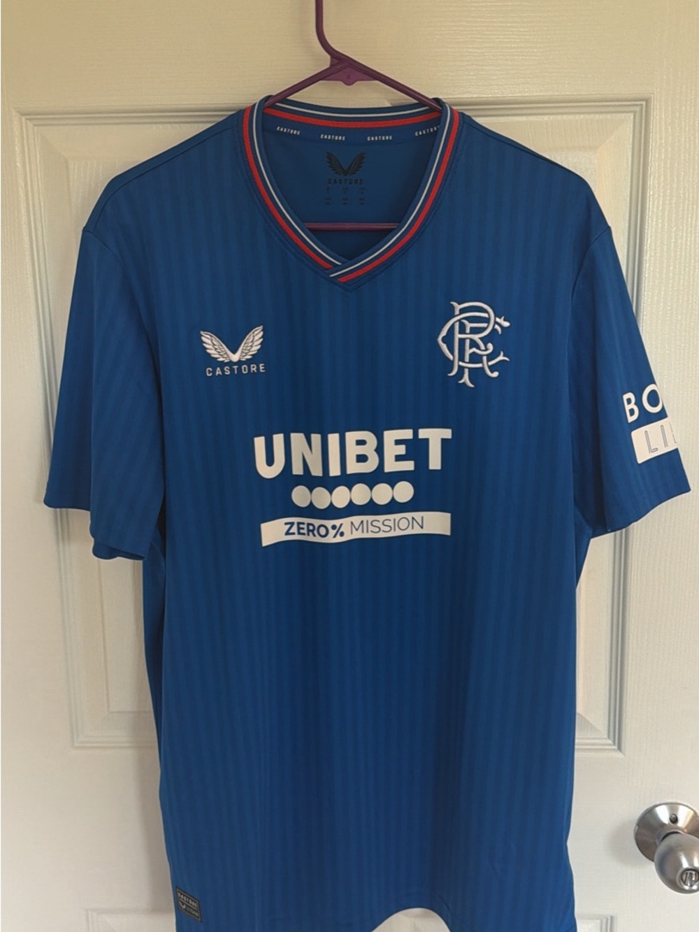 Rangers Blue Home Jersey with UNIBET Logo